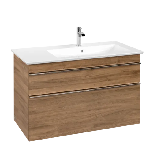 Obrázek VILLEROY BOCH Toaletní skříňka Venticello, 2 výsuvy, 953 x 590 x 502 mm, dub Kansas / dub Kansas #A92801RH