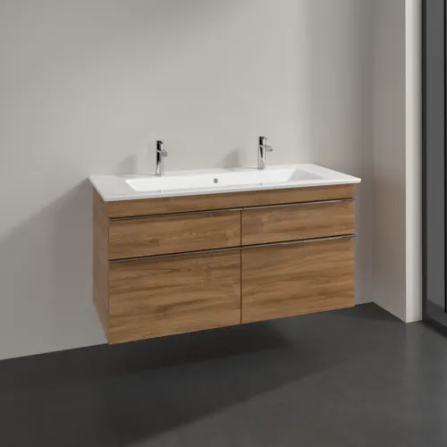 Obrázek VILLEROY BOCH Toaletní skříňka Venticello, 4 výsuvy, 1153 x 590 x 502 mm, dub Kansas / dub Kansas #A92901RH