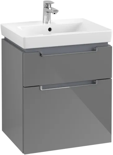 Bild von VILLEROY BOCH Subway 2.0 Waschbeckenunterschrank, 2 Auszüge, 537 x 590 x 423 mm, Glossy Grey #A90810FP