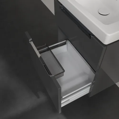 Bild von VILLEROY BOCH Subway 2.0 Waschbeckenunterschrank, 2 Auszüge, 537 x 590 x 423 mm, Glossy Grey #A90810FP