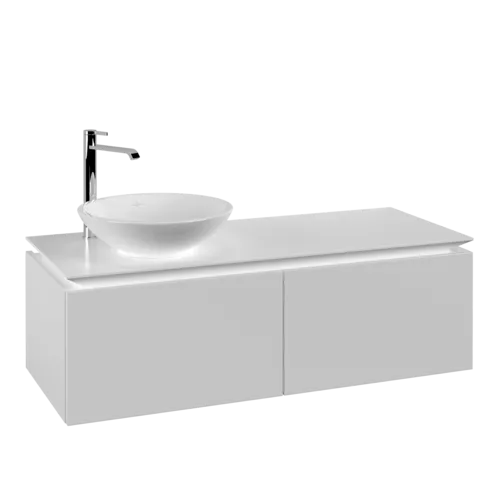 Bild von VILLEROY BOCH Legato Waschbeckenunterschrank, 2 Auszüge, 1200 x 380 x 500 mm, White Matt / White Matt #B57900MS