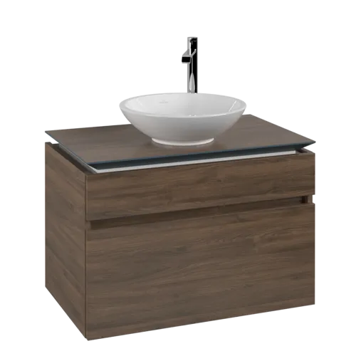 Bild von VILLEROY BOCH Legato Waschbeckenunterschrank, 2 Auszüge, 800 x 550 x 500 mm, Arizona Oak / Arizona Oak #B57000VH