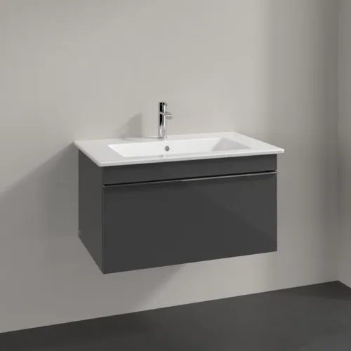Bild von VILLEROY BOCH Venticello Waschbeckenunterschrank, 1 Auszug, 753 x 420 x 502 mm, Glossy Grey / Glossy Grey #A93401FP