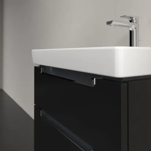Bild von VILLEROY BOCH Subway 2.0 Waschbeckenunterschrank, 2 Auszüge, 587 x 590 x 454 mm, Black Matt Lacquer #A90910PD