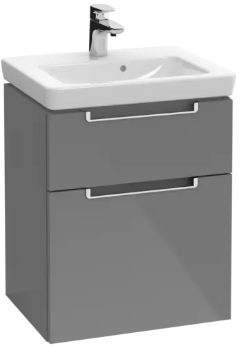 Bild von VILLEROY BOCH Subway 2.0 Waschbeckenunterschrank, 2 Auszüge, 485 x 590 x 380 mm, Glossy Grey #A90710FP