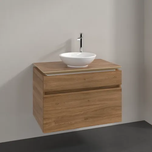 Bild von VILLEROY BOCH Legato Waschbeckenunterschrank, 2 Auszüge, 800 x 550 x 500 mm, Kansas Oak / Kansas Oak #B57000RH