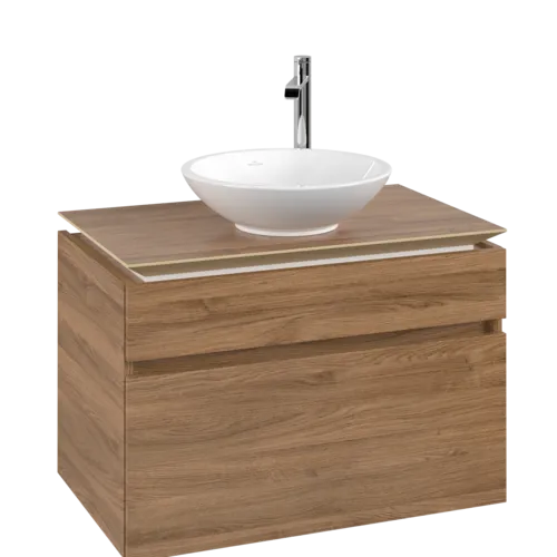 Bild von VILLEROY BOCH Legato Waschbeckenunterschrank, 2 Auszüge, 800 x 550 x 500 mm, Kansas Oak / Kansas Oak #B57000RH