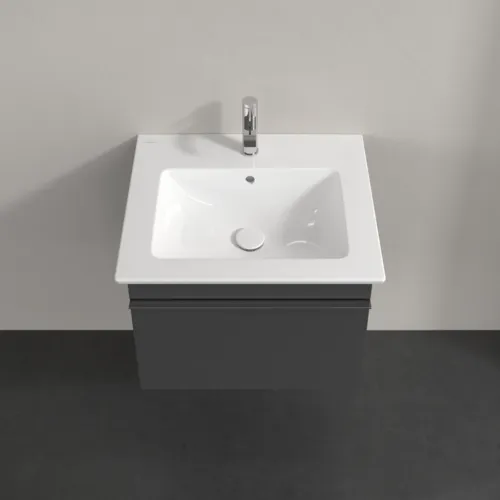 Picture of VILLEROY BOCH Venticello Vanity unit, 1 pull-out compartment, 553 x 420 x 502 mm, Glossy Grey / Glossy Grey #A93201FP