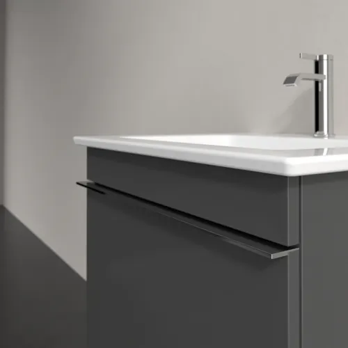 Picture of VILLEROY BOCH Venticello Vanity unit, 1 pull-out compartment, 553 x 420 x 502 mm, Glossy Grey / Glossy Grey #A93201FP