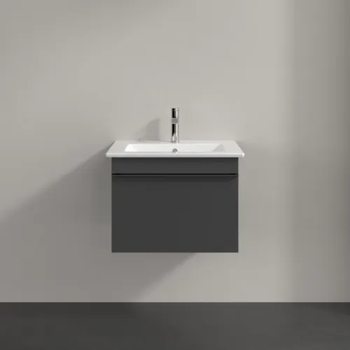 Picture of VILLEROY BOCH Venticello Vanity unit, 1 pull-out compartment, 553 x 420 x 502 mm, Glossy Grey / Glossy Grey #A93201FP
