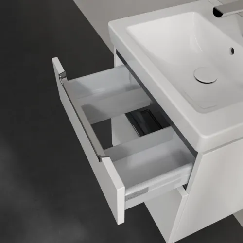 Bild von VILLEROY BOCH Subway 2.0 Waschbeckenunterschrank, 2 Auszüge, 537 x 590 x 423 mm, White Matt #A90810MS