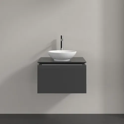 Bild von VILLEROY BOCH Legato Waschbeckenunterschrank, 1 Auszug, 600 x 380 x 500 mm, Glossy Grey / Glossy Grey #B56700FP