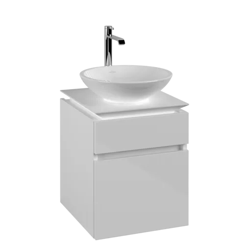 Bild von VILLEROY BOCH Legato Waschbeckenunterschrank, 2 Auszüge, 450 x 550 x 500 mm, Glossy White / Glossy White #B56600DH