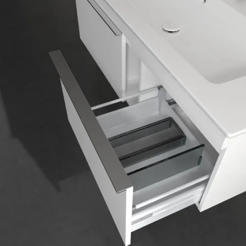Picture of VILLEROY BOCH Venticello Vanity unit, 2 pull-out compartments, 1153 x 420 x 502 mm, White Matt / White Matt #A93801MS