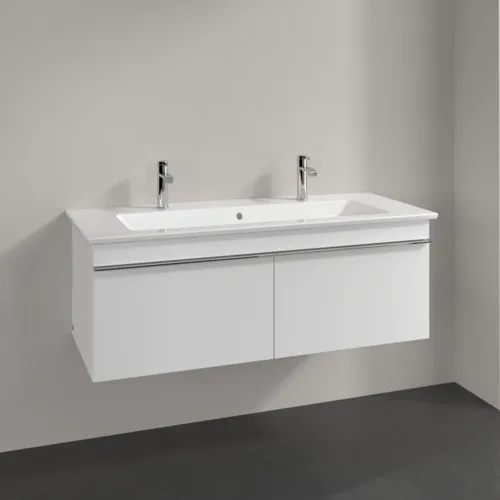 Picture of VILLEROY BOCH Venticello Vanity unit, 2 pull-out compartments, 1153 x 420 x 502 mm, White Matt / White Matt #A93801MS