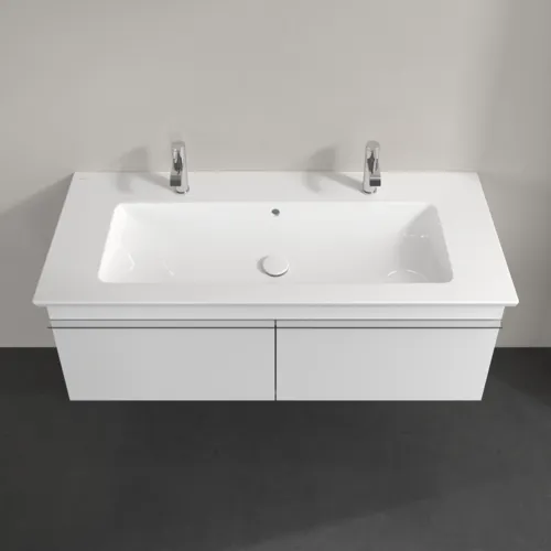 Picture of VILLEROY BOCH Venticello Vanity unit, 2 pull-out compartments, 1153 x 420 x 502 mm, White Matt / White Matt #A93801MS