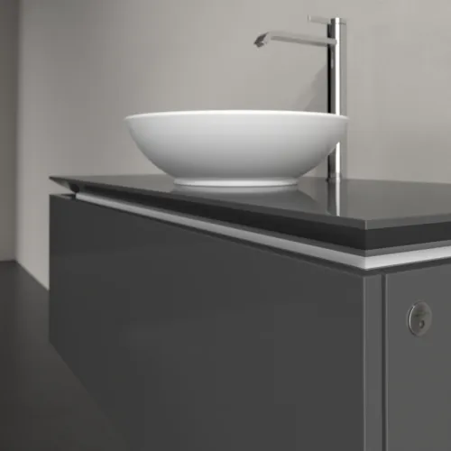 Bild von VILLEROY BOCH Legato Waschbeckenunterschrank, mit Beleuchtung, 1 Auszug, 1000 x 380 x 500 mm, Glossy Grey / Glossy Grey #B571L0FP