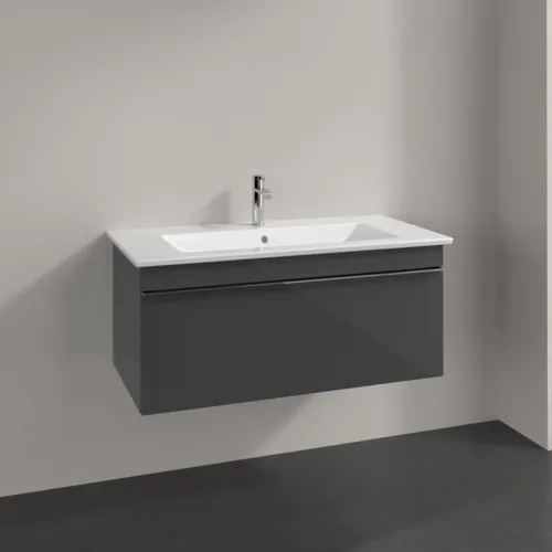 Bild von VILLEROY BOCH Venticello Waschbeckenunterschrank, 1 Auszug, 953 x 420 x 502 mm, Glossy Grey / Glossy Grey #A93501FP