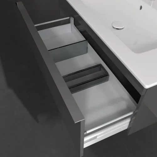 Bild von VILLEROY BOCH Venticello Waschbeckenunterschrank, 1 Auszug, 953 x 420 x 502 mm, Glossy Grey / Glossy Grey #A93501FP