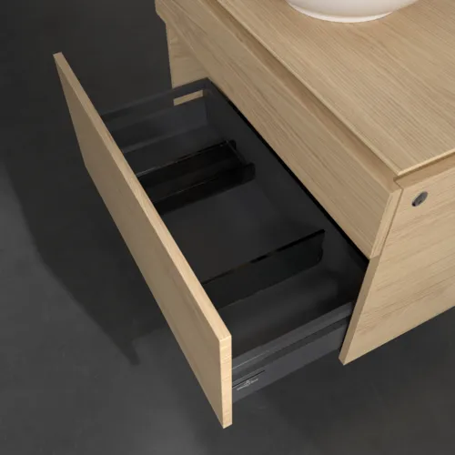 Bild von VILLEROY BOCH Legato Waschbeckenunterschrank, mit Beleuchtung, 2 Auszüge, 800 x 550 x 500 mm, Nordic Oak / Nordic Oak #B570L0VJ