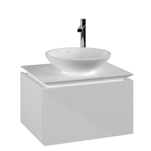 Bild von VILLEROY BOCH Legato Waschbeckenunterschrank, 1 Auszug, 600 x 380 x 500 mm, Glossy White / Glossy White #B56700DH