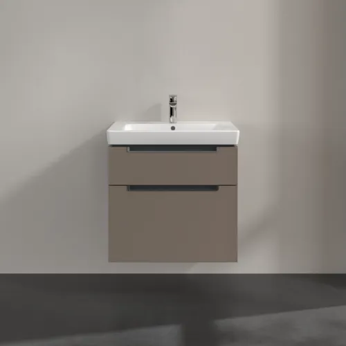 Bild von VILLEROY BOCH Subway 2.0 Waschbeckenunterschrank, 2 Auszüge, 637 x 590 x 454 mm, Truffle Grey #A91010VG
