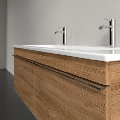 Obrázek VILLEROY BOCH Toaletní skříňka Venticello, 2 výsuvy, 1153 x 420 x 502 mm, dub Kansas / dub Kansas #A93801RH