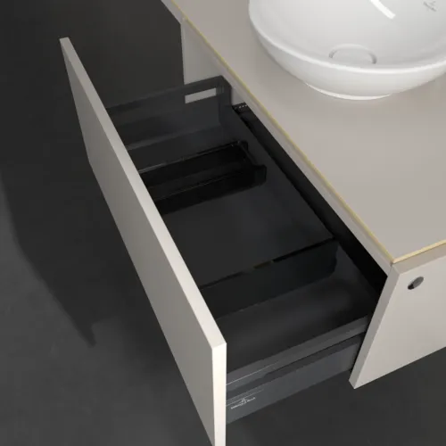 Bild von VILLEROY BOCH Legato Waschbeckenunterschrank, 1 Auszug, 800 x 380 x 500 mm, Soft Grey / Soft Grey #B56900VK