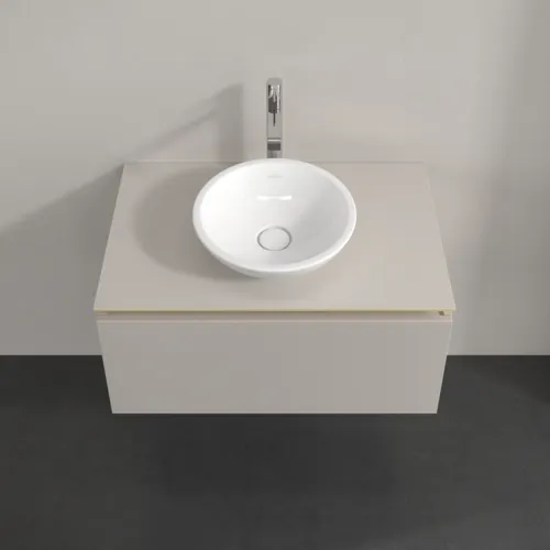 Bild von VILLEROY BOCH Legato Waschbeckenunterschrank, 1 Auszug, 800 x 380 x 500 mm, Soft Grey / Soft Grey #B56900VK