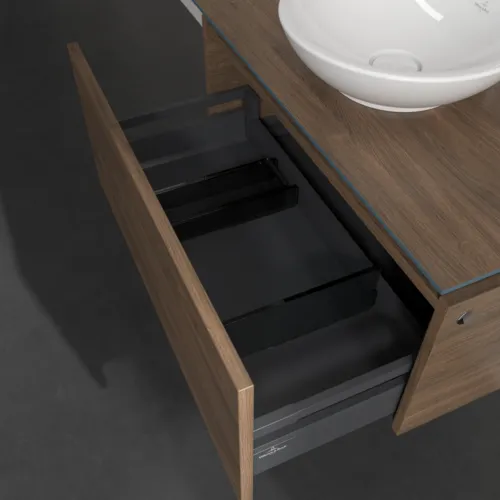 Bild von VILLEROY BOCH Legato Waschbeckenunterschrank, 1 Auszug, 800 x 380 x 500 mm, Arizona Oak / Arizona Oak #B56900VH
