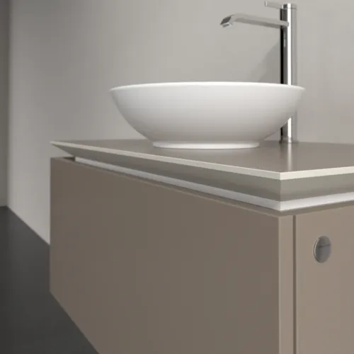 Bild von VILLEROY BOCH Legato Waschbeckenunterschrank, 1 Auszug, 800 x 380 x 500 mm, Truffle Grey / Truffle Grey #B56900VG