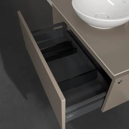 Bild von VILLEROY BOCH Legato Waschbeckenunterschrank, 1 Auszug, 800 x 380 x 500 mm, Truffle Grey / Truffle Grey #B56900VG