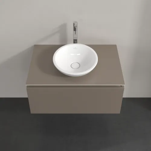 Bild von VILLEROY BOCH Legato Waschbeckenunterschrank, 1 Auszug, 800 x 380 x 500 mm, Truffle Grey / Truffle Grey #B56900VG