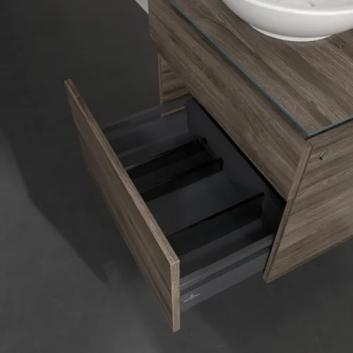 Bild von VILLEROY BOCH Legato Waschbeckenunterschrank, 2 Auszüge, 600 x 550 x 500 mm, Stone Oak / Stone Oak #B56800RK