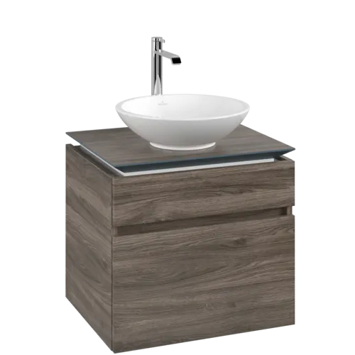 Bild von VILLEROY BOCH Legato Waschbeckenunterschrank, 2 Auszüge, 600 x 550 x 500 mm, Stone Oak / Stone Oak #B56800RK