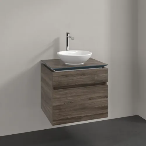 Bild von VILLEROY BOCH Legato Waschbeckenunterschrank, 2 Auszüge, 600 x 550 x 500 mm, Stone Oak / Stone Oak #B56800RK