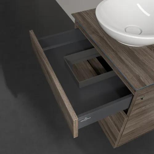 Bild von VILLEROY BOCH Legato Waschbeckenunterschrank, 2 Auszüge, 600 x 550 x 500 mm, Stone Oak / Stone Oak #B56800RK