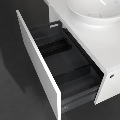 Bild von VILLEROY BOCH Legato Waschbeckenunterschrank, mit Beleuchtung, 1 Auszug, 800 x 380 x 500 mm, Glossy White / Glossy White #B569L0DH