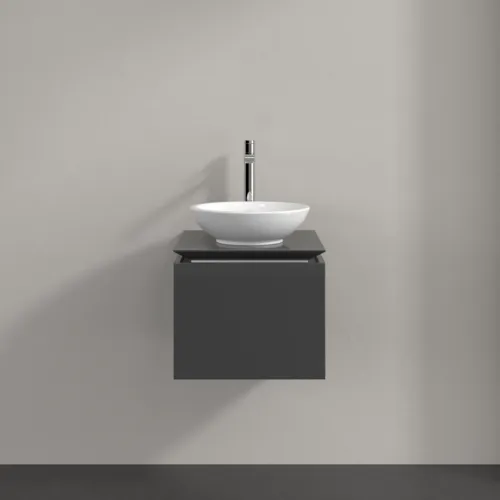 Bild von VILLEROY BOCH Legato Waschbeckenunterschrank, 1 Auszug, 450 x 380 x 500 mm, Glossy Grey / Glossy Grey #B56500FP