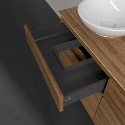 Bild von VILLEROY BOCH Legato Waschbeckenunterschrank, 4 Auszüge, 1200 x 550 x 500 mm, Kansas Oak / Kansas Oak #B58000RH