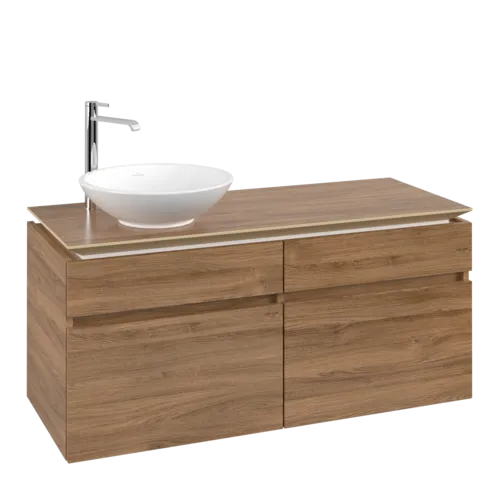Bild von VILLEROY BOCH Legato Waschbeckenunterschrank, 4 Auszüge, 1200 x 550 x 500 mm, Kansas Oak / Kansas Oak #B58000RH