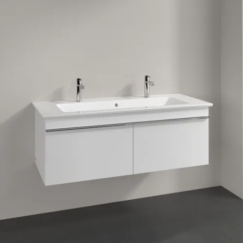 Picture of VILLEROY BOCH Venticello Vanity unit, 2 pull-out compartments, 1153 x 420 x 502 mm, Glossy White / Glossy White #A93801DH