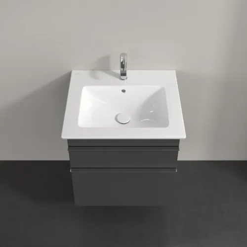 Picture of VILLEROY BOCH Venticello Vanity unit, 2 pull-out compartments, 553 x 590 x 502 mm, Glossy Grey / Glossy Grey #A92301FP