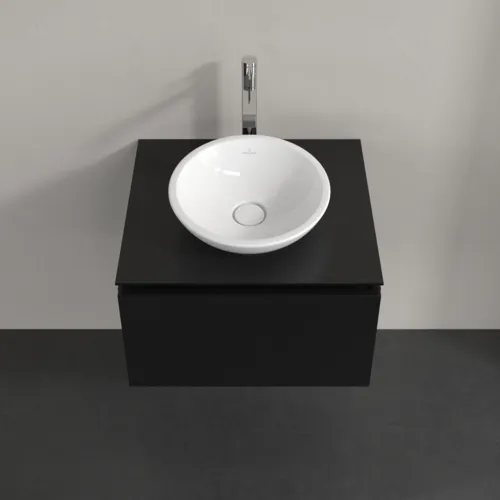 Bild von VILLEROY BOCH Legato Waschbeckenunterschrank, 1 Auszug, 600 x 380 x 500 mm, Black Matt Lacquer / Black Matt Lacquer #B56700PD