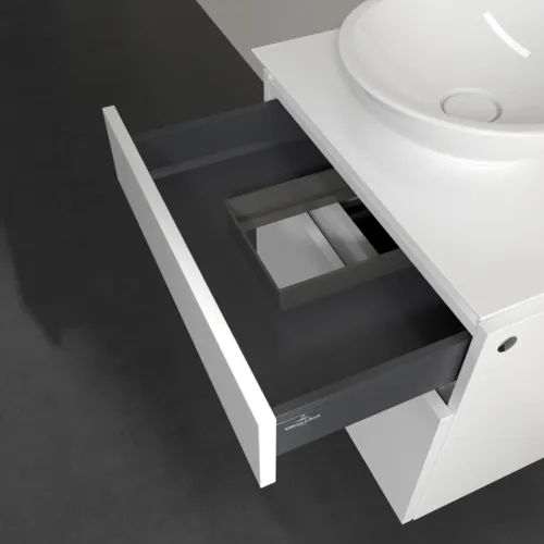 Bild von VILLEROY BOCH Legato Waschbeckenunterschrank, 2 Auszüge, 600 x 550 x 500 mm, White Matt / White Matt #B56800MS
