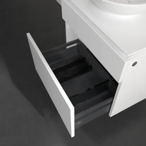 Bild von VILLEROY BOCH Legato Waschbeckenunterschrank, 2 Auszüge, 600 x 550 x 500 mm, White Matt / White Matt #B56800MS