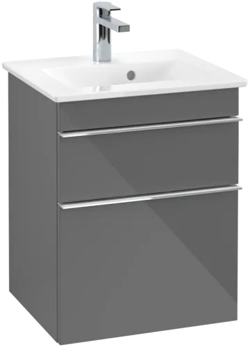 Bild von VILLEROY BOCH Venticello Waschbeckenunterschrank, 2 Auszüge, 466 x 590 x 425 mm, Glossy Grey / Glossy Grey #A92201FP