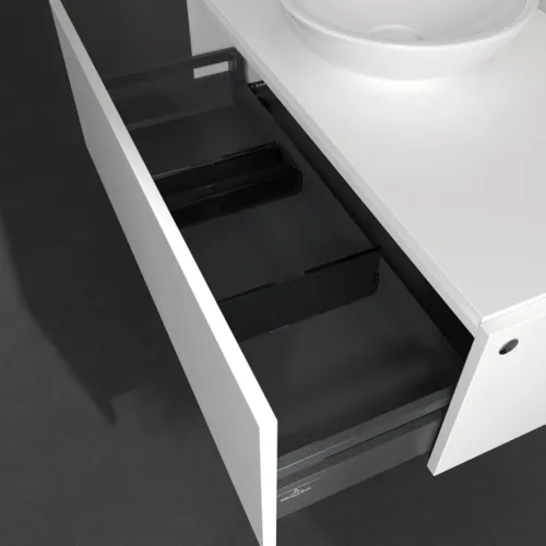 Bild von VILLEROY BOCH Legato Waschbeckenunterschrank, mit Beleuchtung, 1 Auszug, 1000 x 380 x 500 mm, White Matt / White Matt #B571L0MS