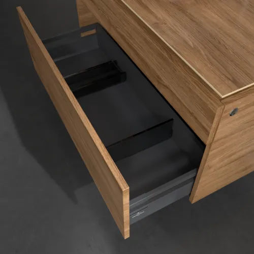 Bild von VILLEROY BOCH Legato Waschbeckenunterschrank, mit Beleuchtung, 2 Auszüge, 1000 x 550 x 500 mm, Kansas Oak / Kansas Oak #B572L0RH