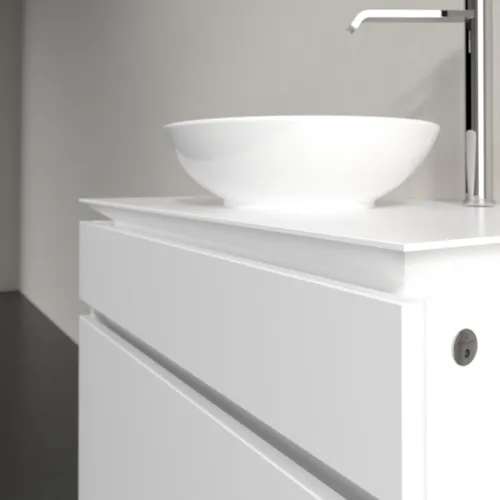 Bild von VILLEROY BOCH Legato Waschbeckenunterschrank, mit Beleuchtung, 2 Auszüge, 800 x 550 x 500 mm, White Matt / White Matt #B570L0MS